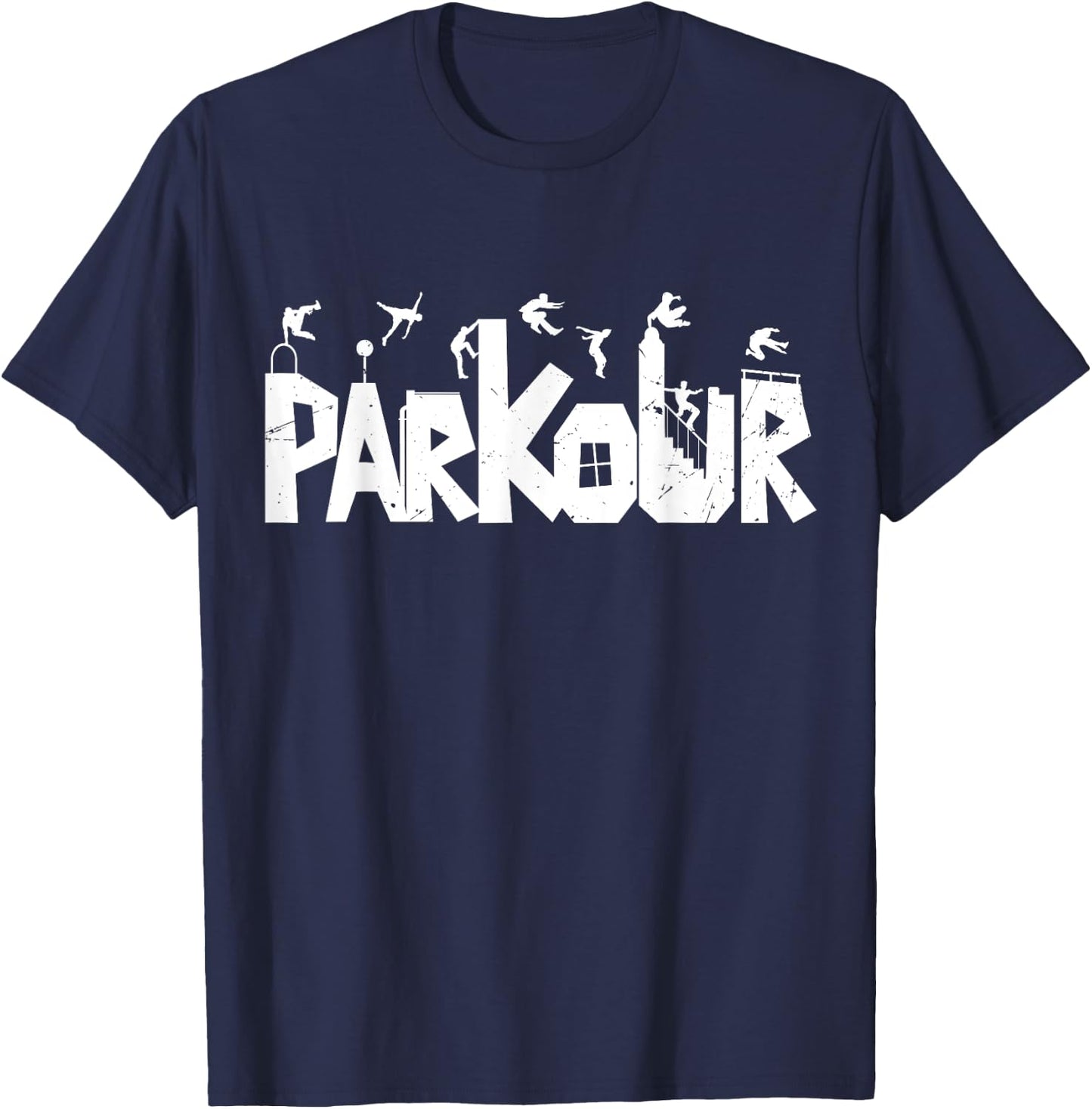 Freerunning Shirt for Parkour Runner | Parkour T-Shirt - T-Shirt | Navy
