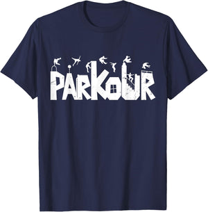 Freerunning Shirt for Parkour Runner | Parkour T-Shirt - T-Shirt | Navy