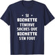 Name Si Bichette t'énerve Humour first name Bichette , Black, Female X-Small T-Shirt - T-Shirt | Navy