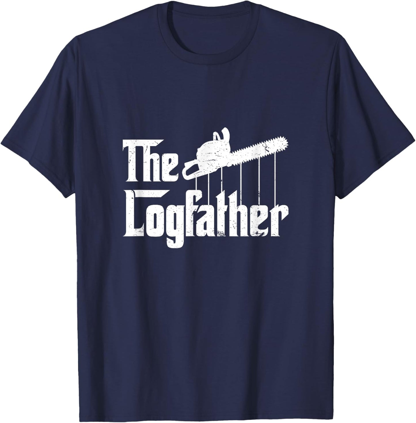 Cool Timber Felling Chainsaw Logger Shirts & Gifts | Men's Black Cotton Polyester | Short Sleeve | Small | Classic Fit | Christmas, Birthday Gift T-Shirt - T-Shirt | Navy