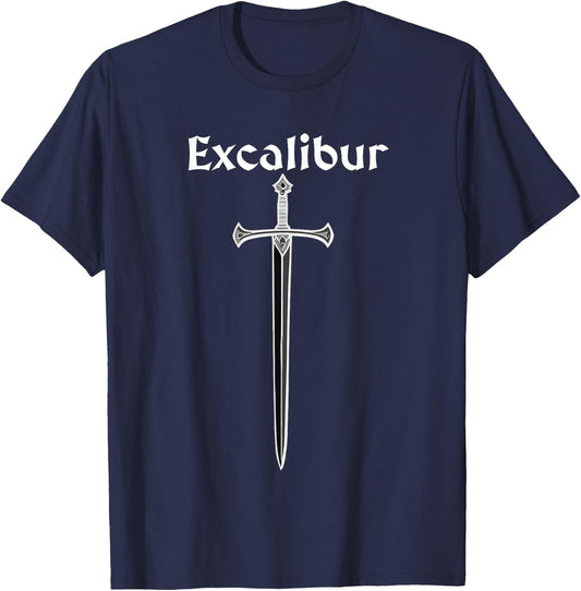Excalibur King Arthus Sword T-Shirt - T-Shirt | Navy