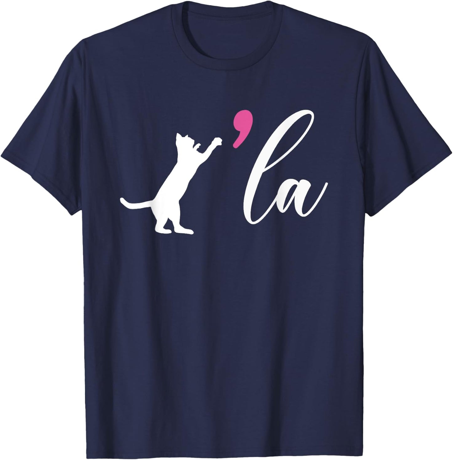 Cat Ladies For Kamala Harris For President 2024 Comma La T-Shirt - T-Shirt | Navy
