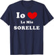 Io Amo Le Mie Sorelle, Italian Sisters Love T-Shirt - T-Shirt | Navy
