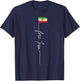 IRAN AZADI Iran Flag Map Lion Sun Sword Free Iran Revolution T-Shirt - T-Shirt | Navy