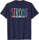 Strong Mama Mom Workout Gym Gift T-Shirt - T-Shirt | Navy