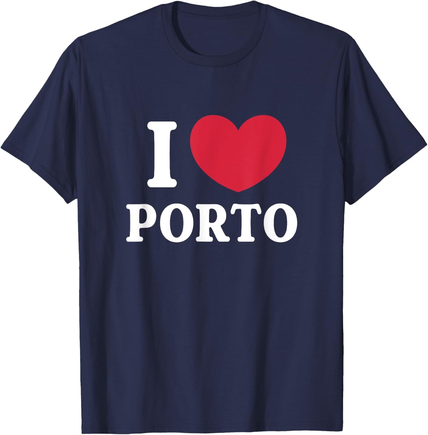 I Love Porto , Black, S T-Shirt - T-Shirt | Navy