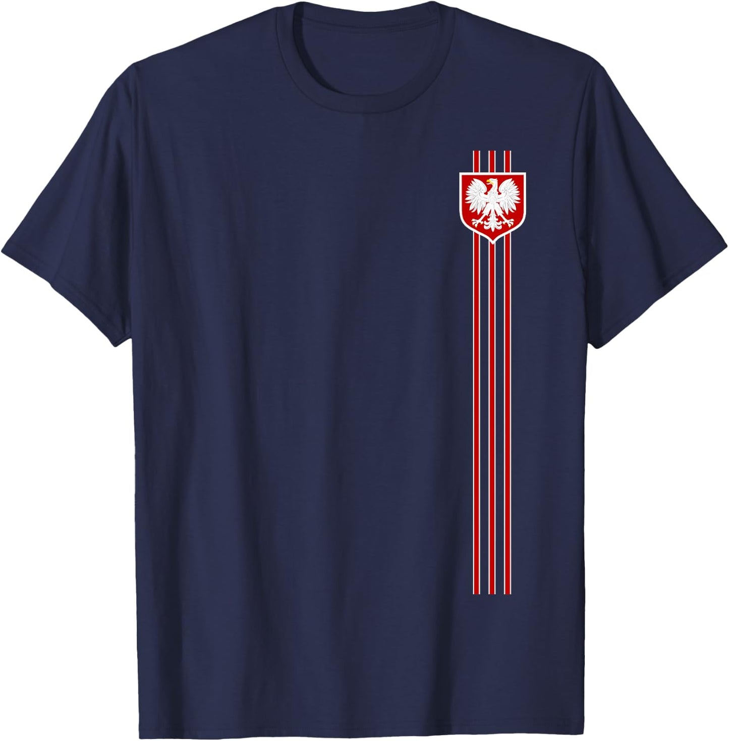 Poland For Gift Poland Poland Warsaw Flag , Black, S T-Shirt - T-Shirt | Navy