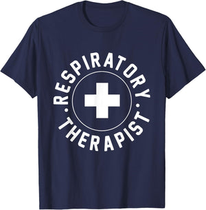 Breathing Life Into Healthcare: Respiratory Therapist T-Shirt - T-Shirt | Navy