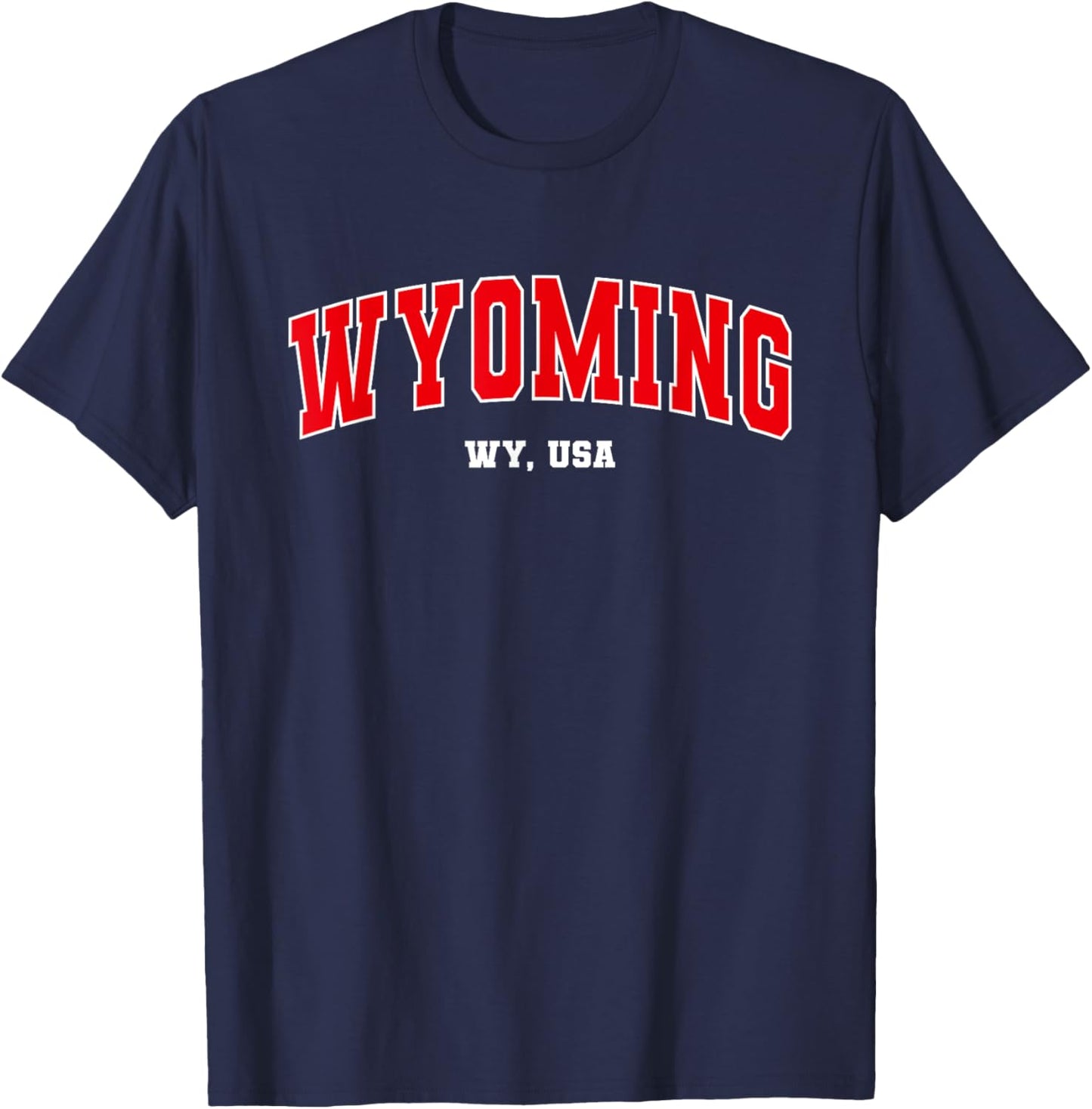 Wyoming , Black, S T-Shirt - T-Shirt | Navy
