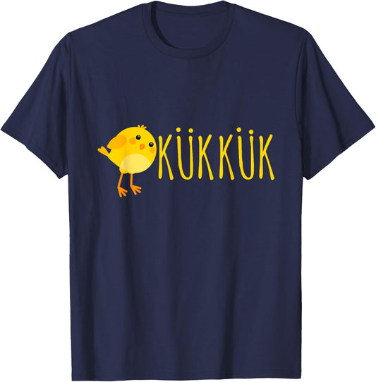 Kük Kük I Funny Chick Easter Eggs Children's , black, s T-Shirt - T-Shirt | Navy