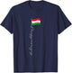 Hungary Signature Flag Pole - Patriotic Hungarian Flag T-Shirt - T-Shirt | Navy