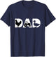 Dad With Tractor Chicken Duck Silhouette T-Shirt - T-Shirt | Navy