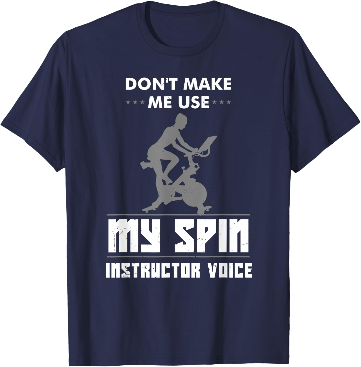 Funny Cycling Trainer Gift Indoor Biking Workout Gym T-Shirt - T-Shirt | Navy