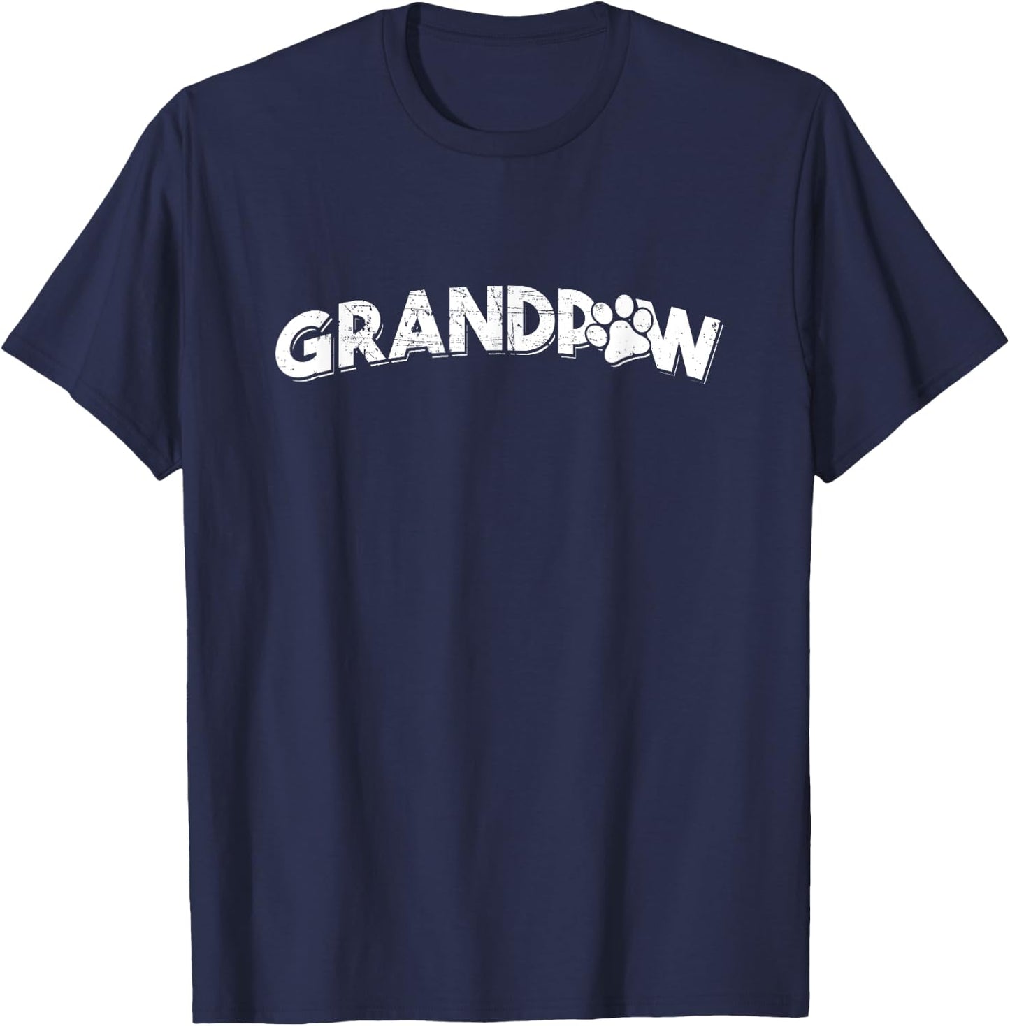 Grandpaw Dog Grandpa Shirts Grand Paw Gifts Men Grandparents T-Shirt - T-Shirt | Navy