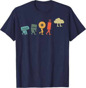Retro Evolution Of Cloud Computing - Cloud Developer T-Shirt - T-Shirt | Navy