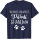 WORLD'S GREATEST PITBULL GRANDMA LOVE MY DOG PAW Men Women T-Shirt - T-Shirt | Navy