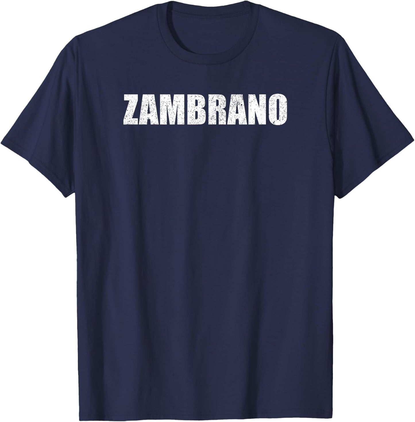 Zambrano Surname Retro Hispanic Mexican Spanish Family T-Shirt - T-Shirt | Navy