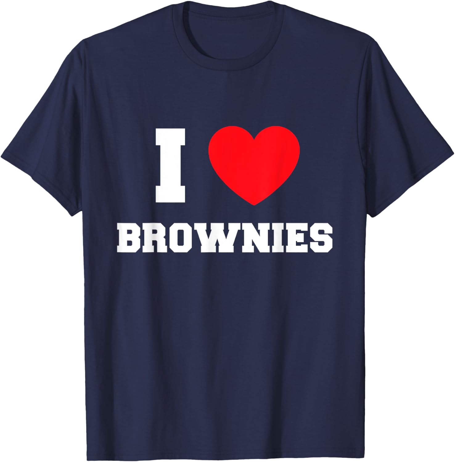 I Love Brownies T-Shirt - T-Shirt | Navy