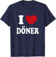 I Love Doner , black T-Shirt - T-Shirt | Navy