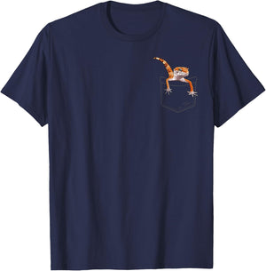 Funny Leopard Gecko Art Women Boys Girls Gecko Lover T-Shirt - T-Shirt | Navy