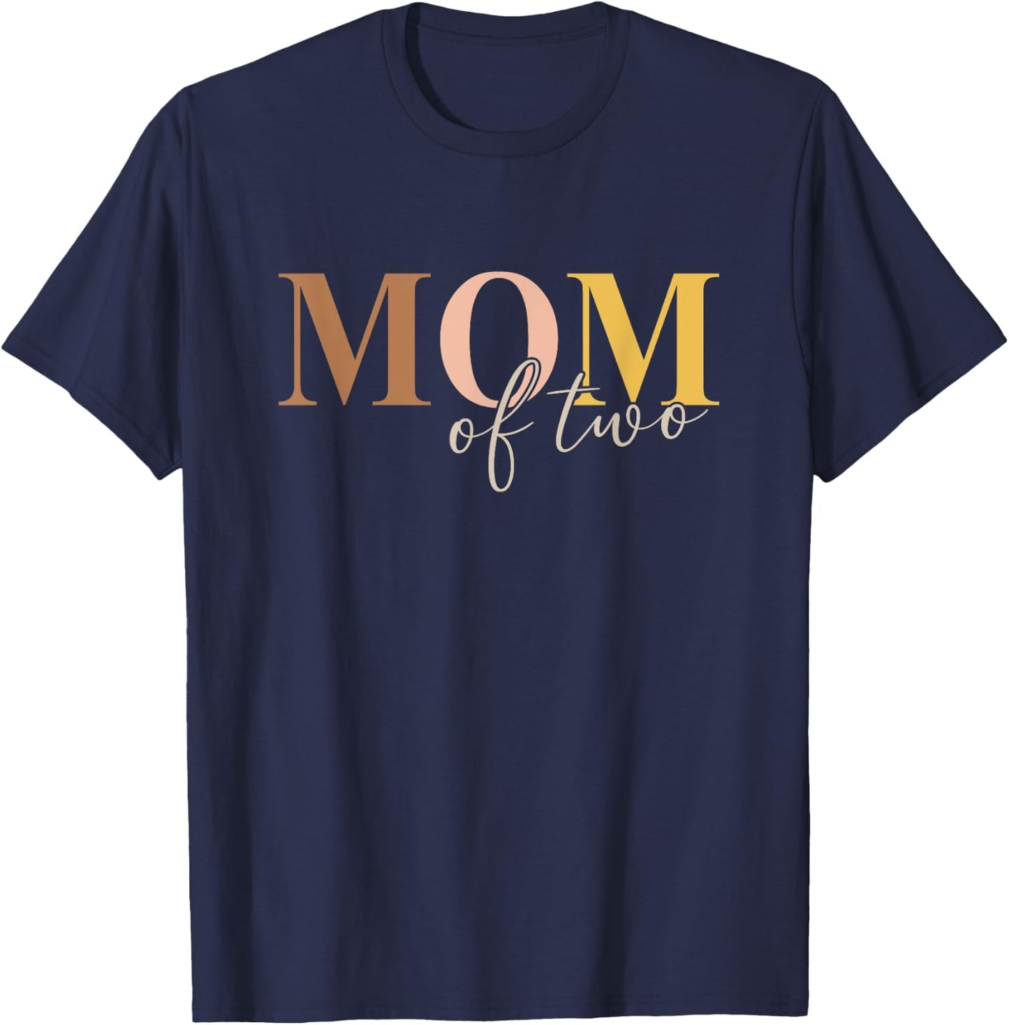 Mom of two, Muttertags T-Shirt - T-Shirt | Navy