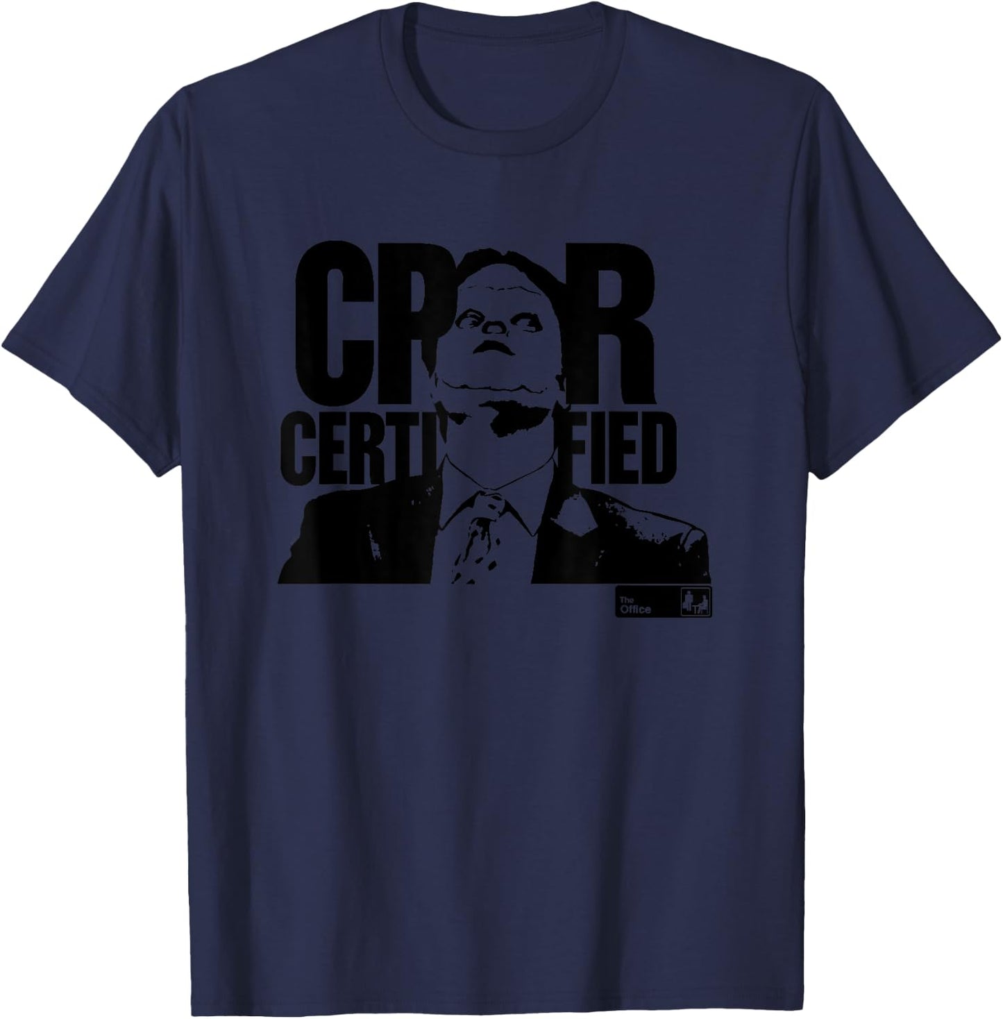 The Office Halloween CPR Certified Dwight Schrute T-Shirt - T-Shirt | Navy