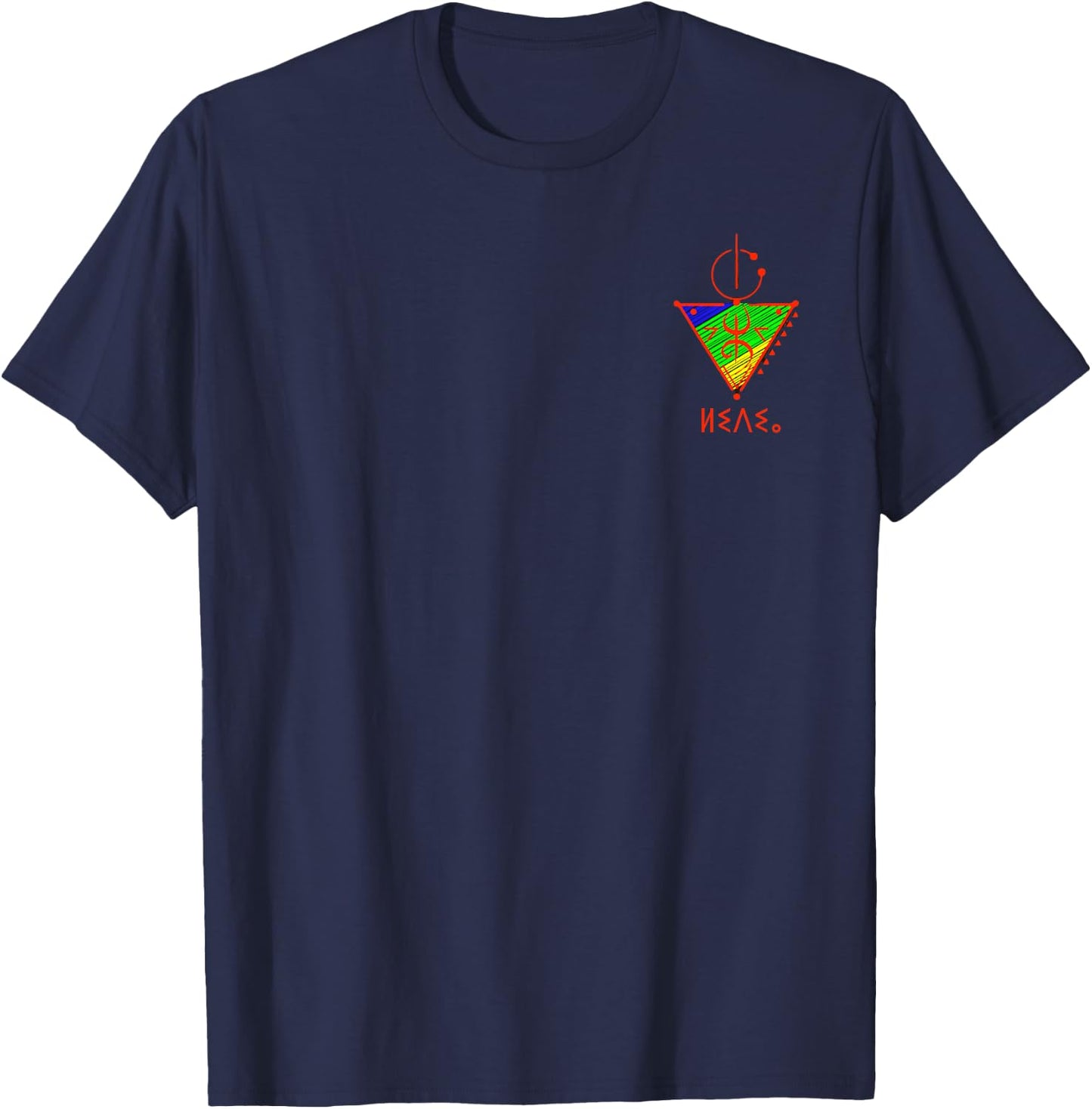 funny amazigh about kabyle design , Black T-Shirt - T-Shirt | Navy