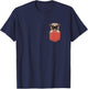 Pugs In Pocket Dog Owner Cute Puppy Lover T-Shirt - T-Shirt | Navy