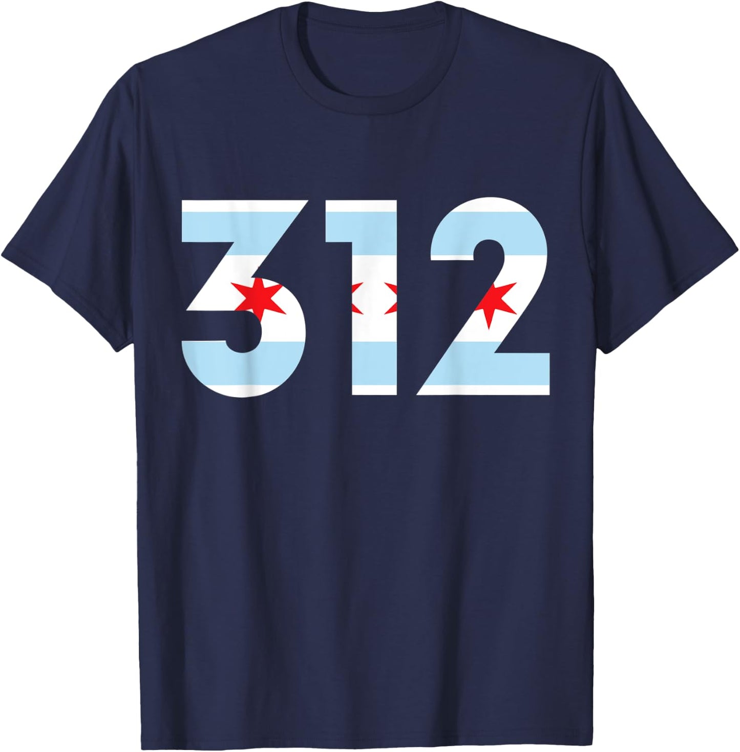 Code Zone 312 Drapeau de Chicago T-Shirt - T-Shirt | Navy