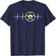 Heartbeat Ecuador Flag Soccer Football Fan Men Women Kids T-Shirt - T-Shirt | Navy