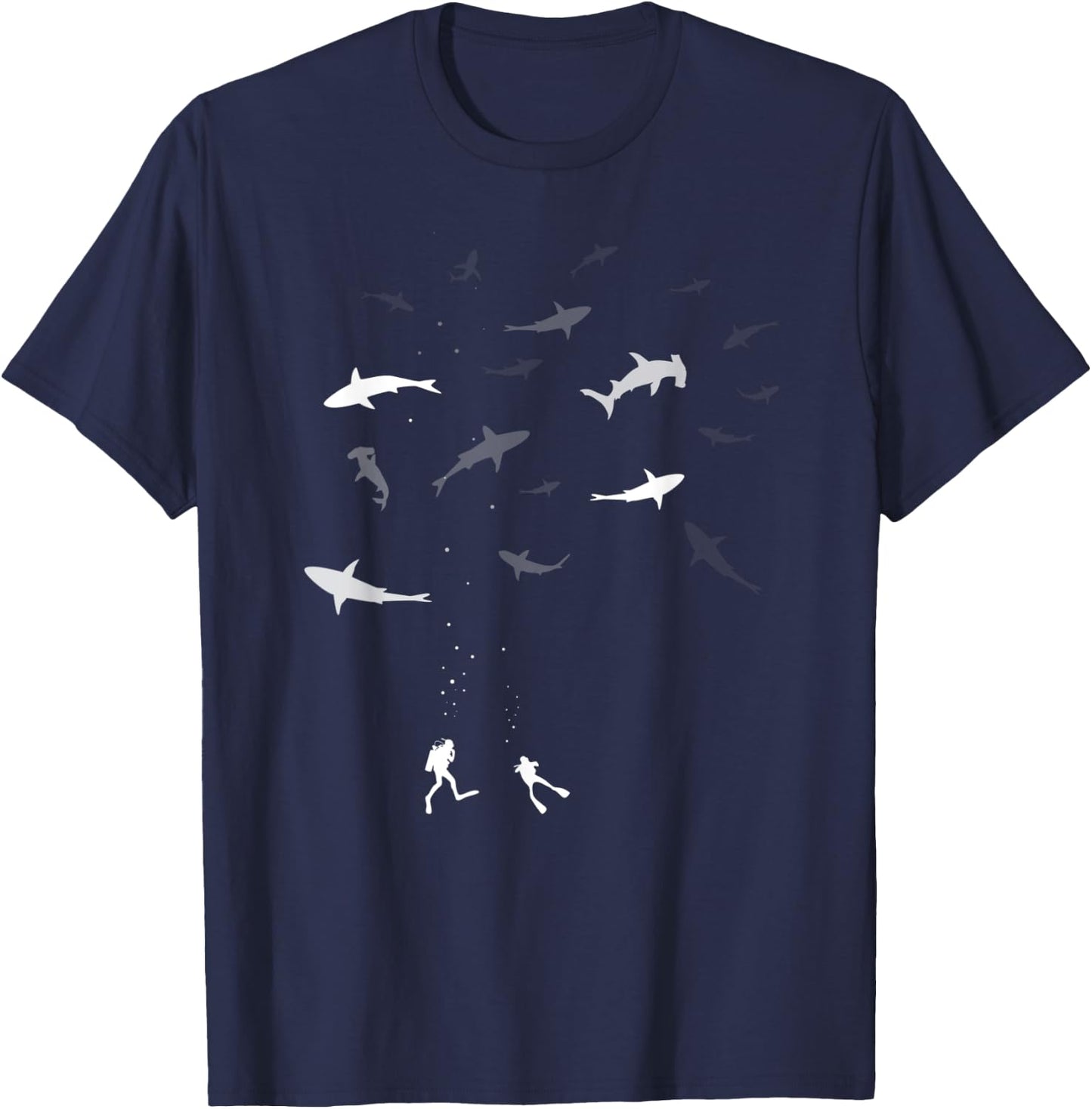 Divers Diving Shark Caribbean Sea Divemaster T-Shirt - T-Shirt | Navy