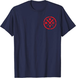 NYHC red New York Hardcore T-Shirt - T-Shirt | Navy