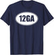 12 GAUGE GA SHOTGUN SHIRT, Caliber Shot Hunting Rifle T-Shirt - T-Shirt | Navy
