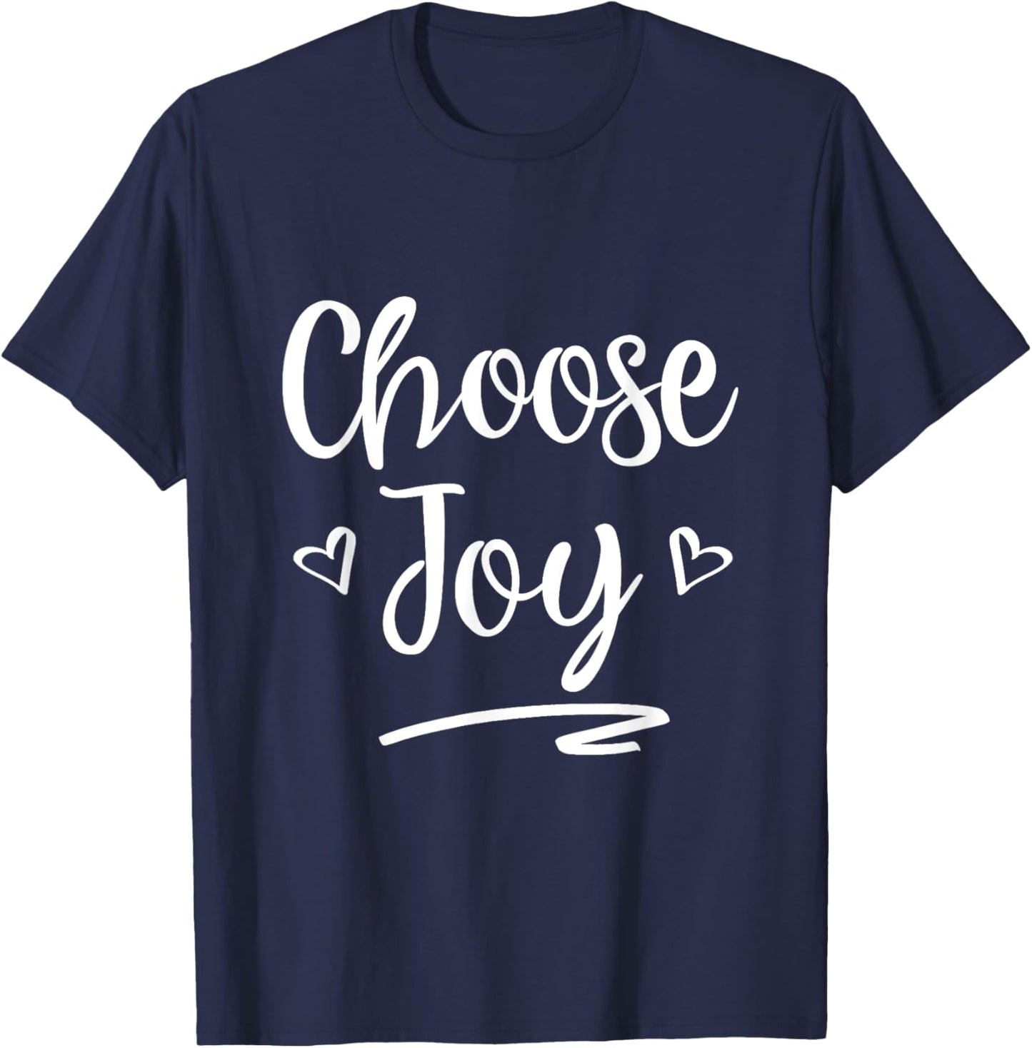 Choose Joy Christian Women Inspirational Faith T-Shirt - T-Shirt | Navy