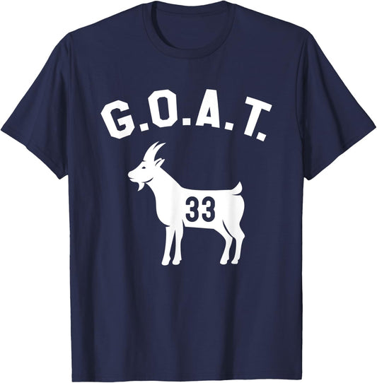 GOAT Number 33 Greatest Of All Time Dad Joke T-Shirt - T-Shirt | Navy