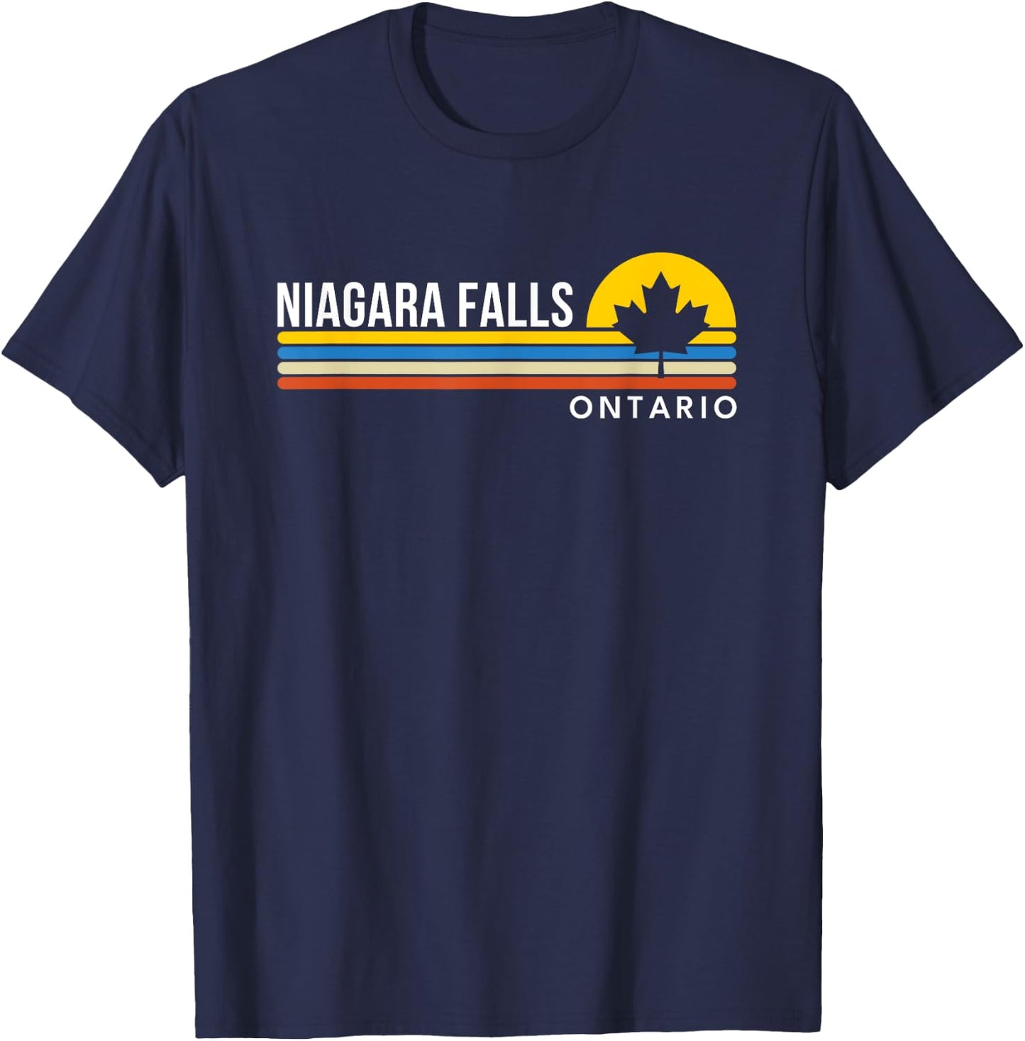Niagara Falls Canada Ontario Vintage Retro Souvenirs Maple T-Shirt - T-Shirt | Navy