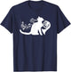 Cool Cat Playing French Horn Musician Orchestra Music T-Shirt - T-Shirt | Navy