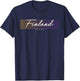 Finland in retro style , black T-Shirt - T-Shirt | Navy