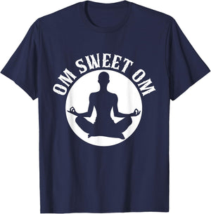 Om Sweet Om Meditation T-Shirt - T-Shirt | Navy