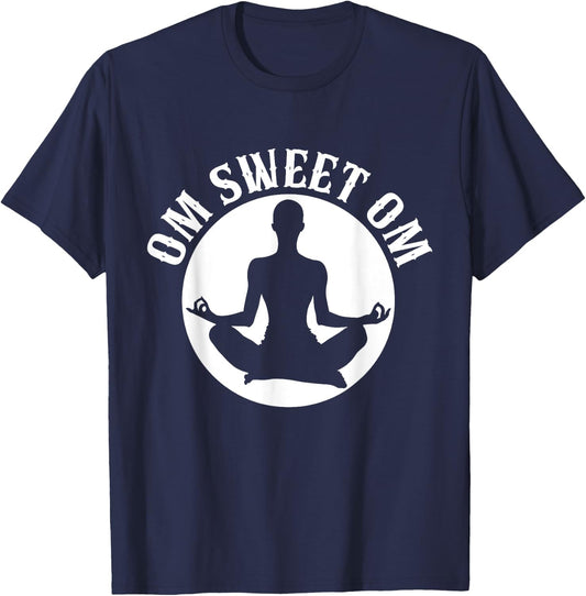 Om Sweet Om Meditation T-Shirt - T-Shirt | Navy