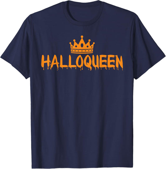 Halloqueen Women's Halloween Crown Queen T-Shirt - T-Shirt | Navy