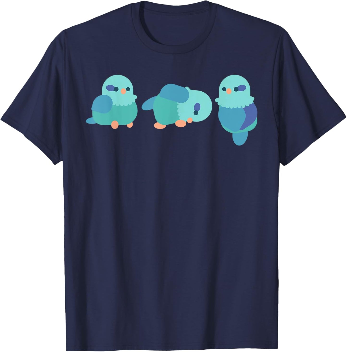Parrotlet Bird Chibi Enthusiast Birdkeeper Parrot Owner T-Shirt - T-Shirt | Navy