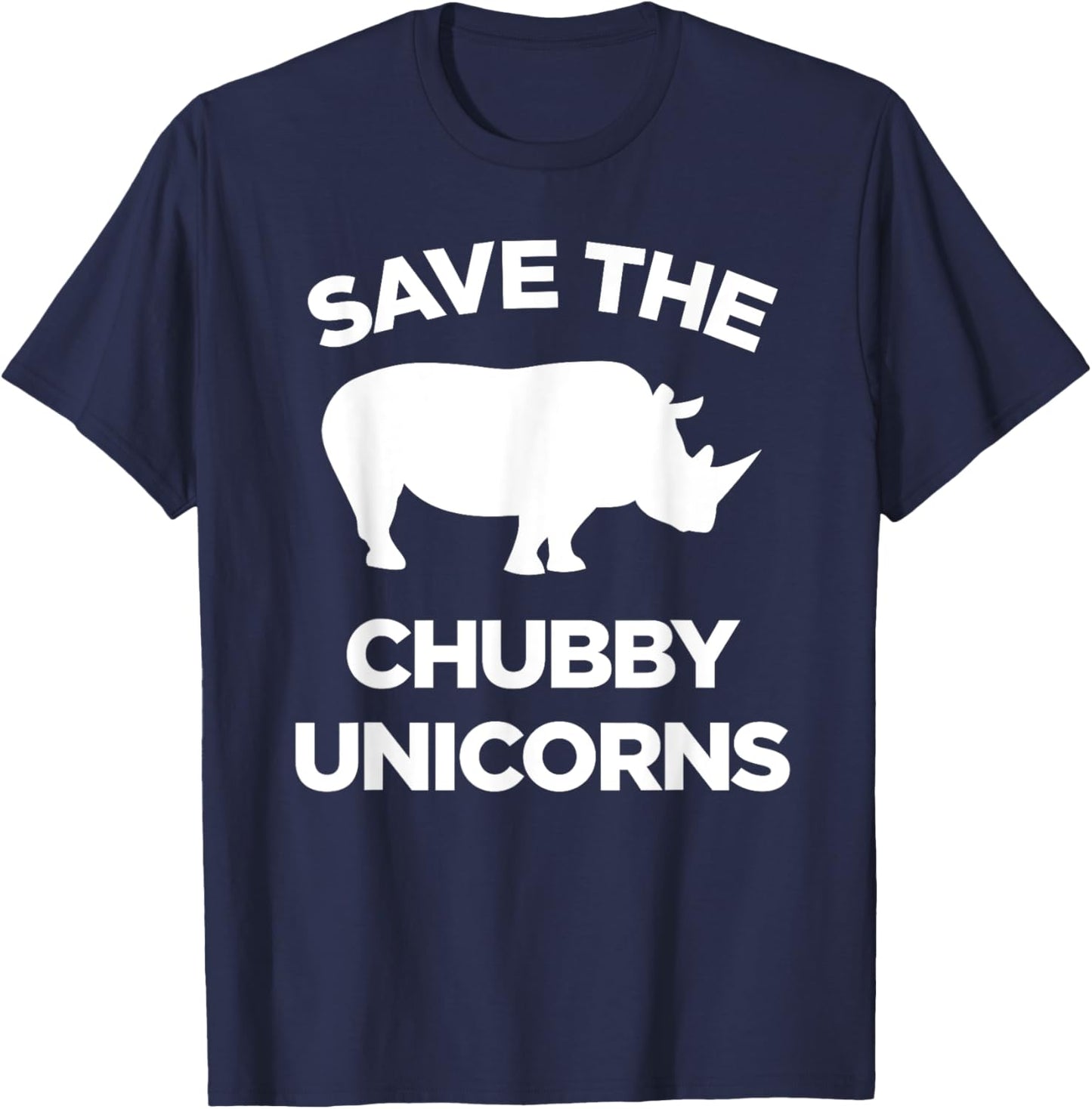 Save The Chubby Unicorns T-Shirt - T-Shirt | Navy
