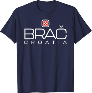 Brac Croatia - Croatian Island Dalmatia Travel Brac Beach T-Shirt - T-Shirt | Navy