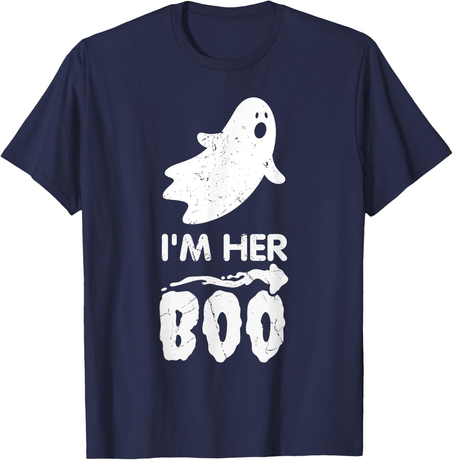I'm Her Boo Halloween Ghost Matching Couple Cute T-Shirt - T-Shirt | Navy