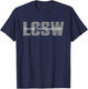 LCSW Typeset Apparel Licensed Clinical Social Worker T-Shirt - T-Shirt | Navy
