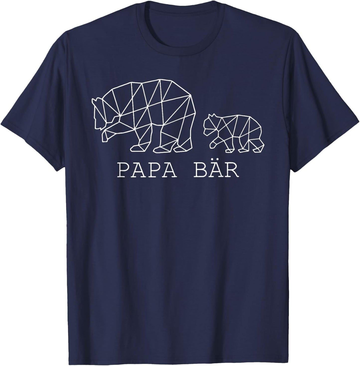 Bester Papa Bär Vater Vatertag lustig Geburtstag , black T-Shirt - T-Shirt | Navy