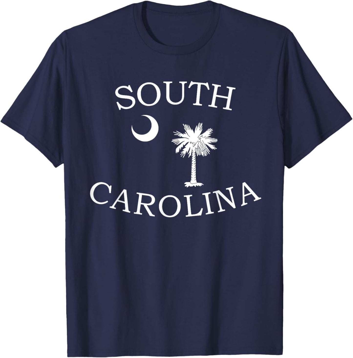 South Carolina State Flag Shirt Moon & Palmetto Tree T-Shirt - T-Shirt | Navy