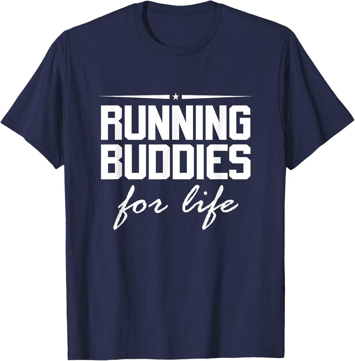Running Buddies for life partnerlook T-Shirt - T-Shirt | Navy