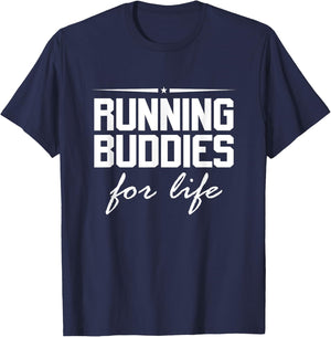 Running Buddies for life partnerlook T-Shirt - T-Shirt | Navy